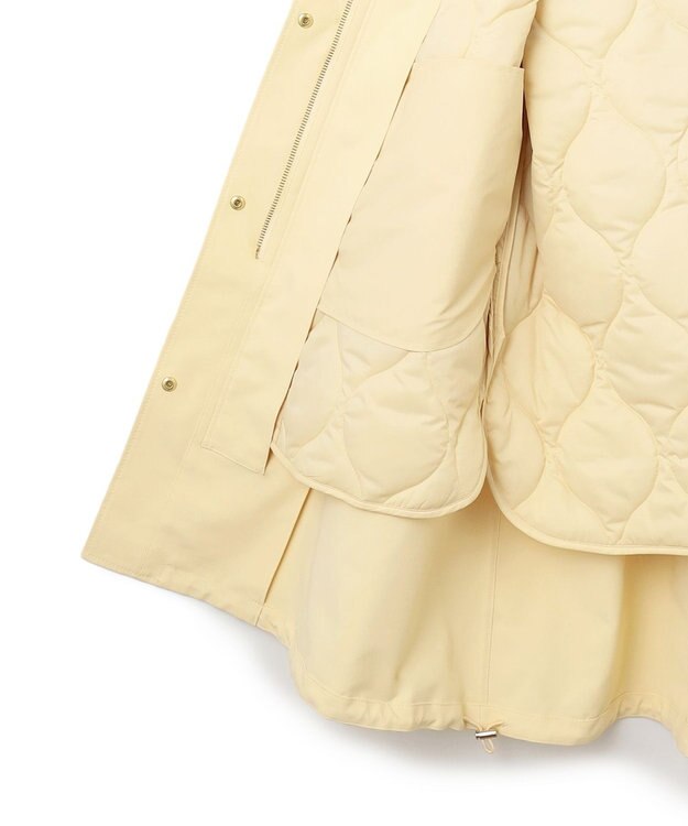 23区 S 【撥水加工/洗える】中綿ベストライナー付き マルチウェイアウター ライトイエロー系
