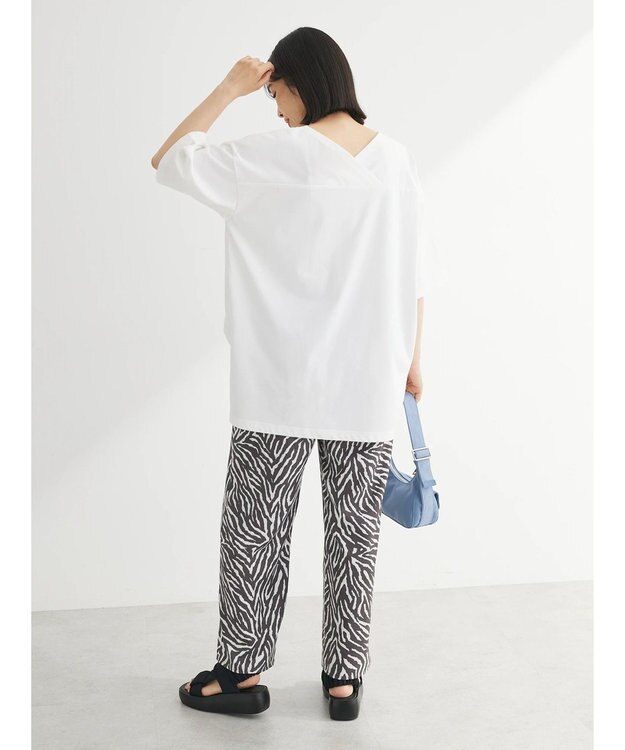 Green Parks 冷っとすずやか　バックカシュクールチュニック Off White