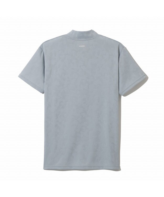 ZERO HALLIBURTON エレガントカモ柄ジャガードモックネックTシャツ ZHG-M5S8b 82957 ライトブルー