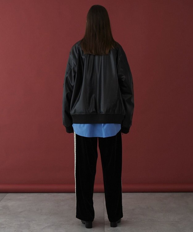 WEGO 【ユニセックス着用ITEM】エコレザーMA－1 ブラック