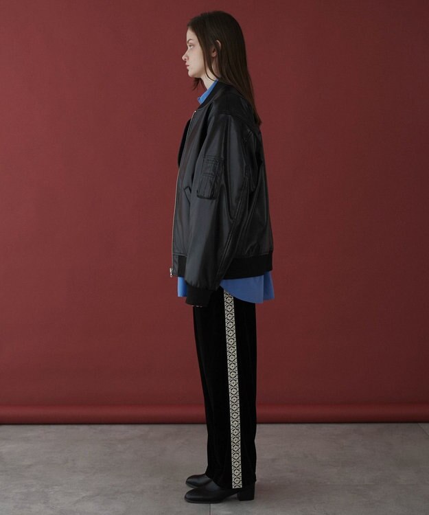 WEGO 【ユニセックス着用ITEM】エコレザーMA－1 ブラック