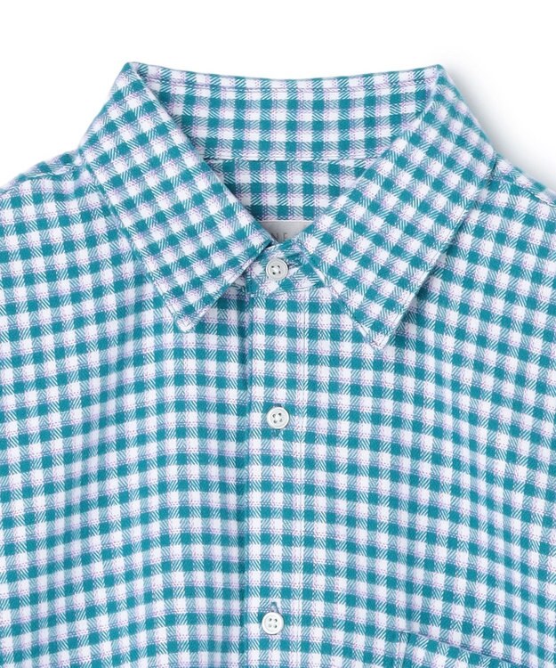 UNFILO MENS 【男女兼用】クリーンチェック ネルシャツ ブルーチェック