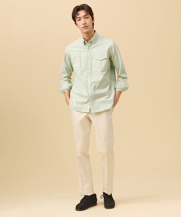 J.PRESS MEN 【KING SIZE】【IVY SHIRTS / 8色展開】オックスフォードオーバル シャツ /B.D. グリーン系