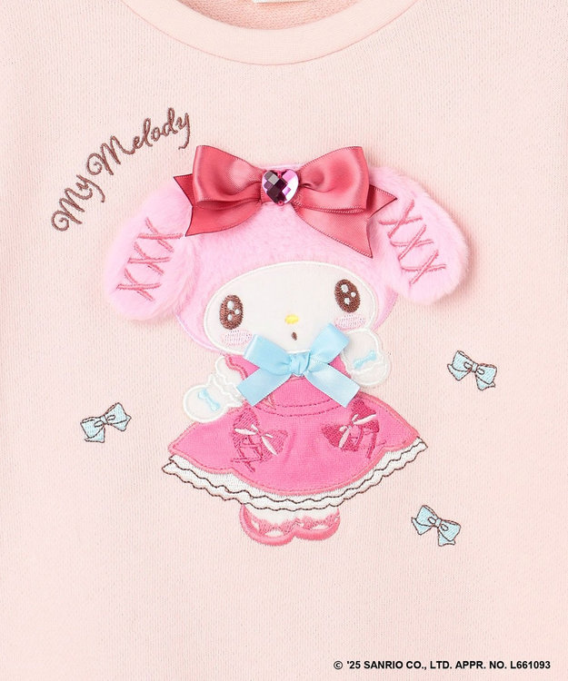 ANY KIDS 【マイメロディ＆クロミ×ANY KIDS】アップリケ トレーナー ピンク×マイメロディ