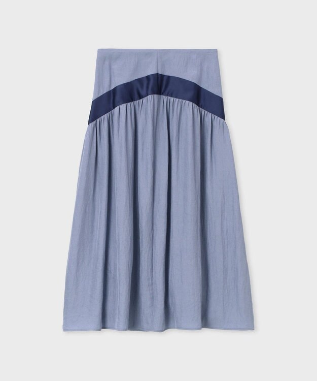 Paul Smith ウィメンズ アセテート ギャザースカート グレイッシュブルー