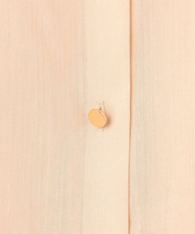 BEIGE， PAULINE / リネンヴィスコースオーバーサイズロングシャツ Peach