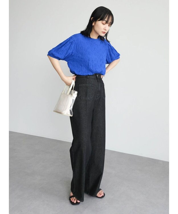 Green Parks 表面カットリブドッキングプルオーバー Blue