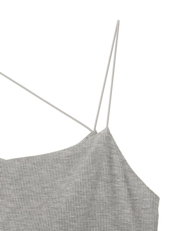 earth music&ecology カップ付ショート丈キャミソール Gray Mixture