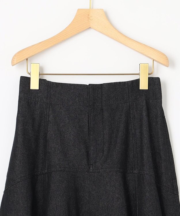 組曲 L 【組曲×setsuko sagittaire】ストレッチデニムスカート ブラック系