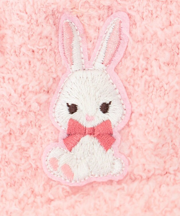 ANY KIDS アニマル刺繍手袋 ピンク（ウサギ）