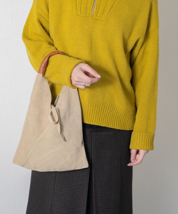 INTER-CHAUSSURES 【ANDREA CARDONE】スモールサイズスエードバッグ ライトベージュスウェード