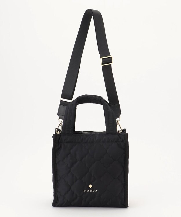 TOCCA 【撥水】CHECKER CLOVER QUILTMINIBAG キルトミニバッグ ブラック系