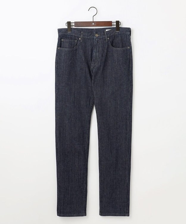 JOSEPH ABBOUD 【ストレッチ/JAPANファブリック/きれいめ】ストライプジャカード デニム ネイビー系1