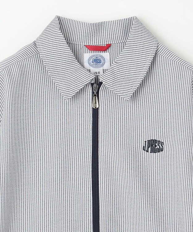 J.PRESS KIDS 【140-170cm】ステンカラー  ライトアウター ネイビーストライプ系