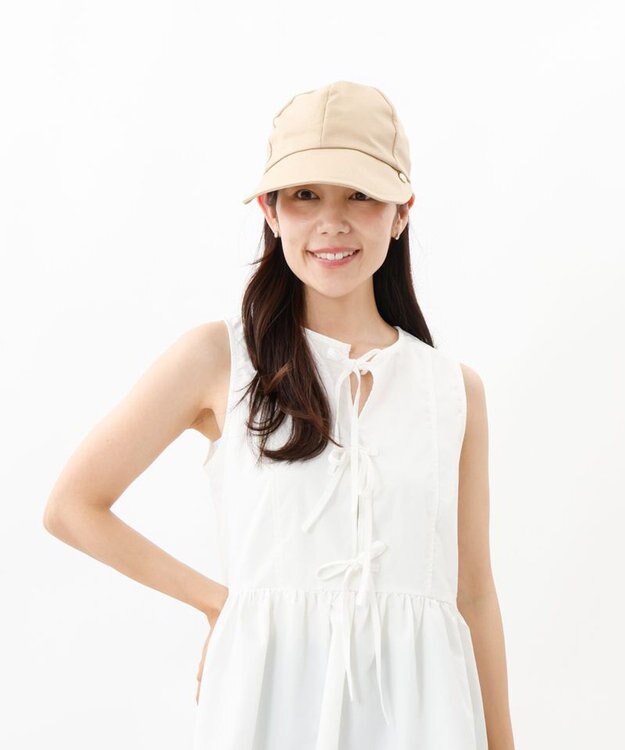 AURORA 【 LANVIN en Bleu （ランバン オン ブルー）】リネンキャスケットキャップ ベージュ