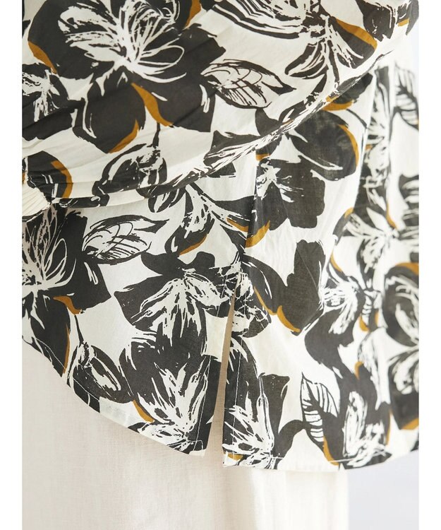 CRAFT STANDARD BOUTIQUE インド綿アソート柄シャツチュニック Ivory