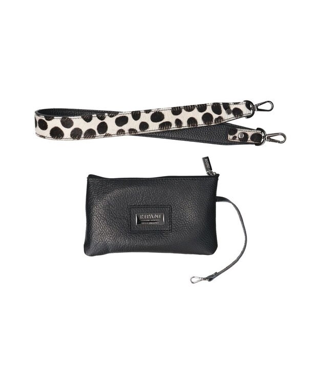 INTER-CHAUSSURES 【RIPANI】レザーハンドバッグ ブラック