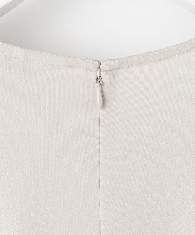 J.PRESS LADIES S トリアセスムース フレア ワンピース ライトグレー系