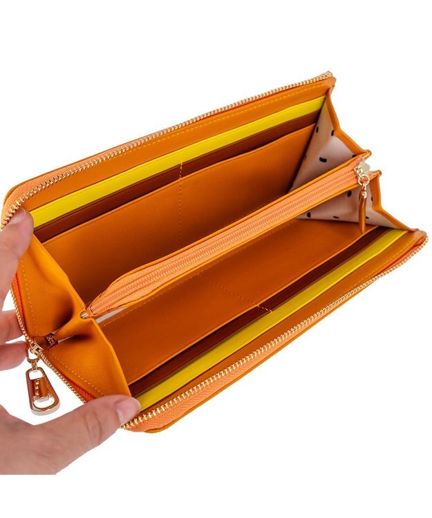 tsumori chisato CARRY ソフトラム Lファスナー長財布 キャメル