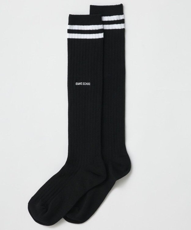 BEAMS SCHOOL 38cm丈スクールソックス ブラック