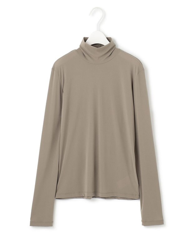 ICB 【洗える】 パウダリーチュール ハイネックトップス フォーン系