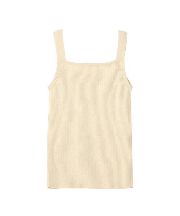 earth music&ecology リブニットタンクトップ Ivory