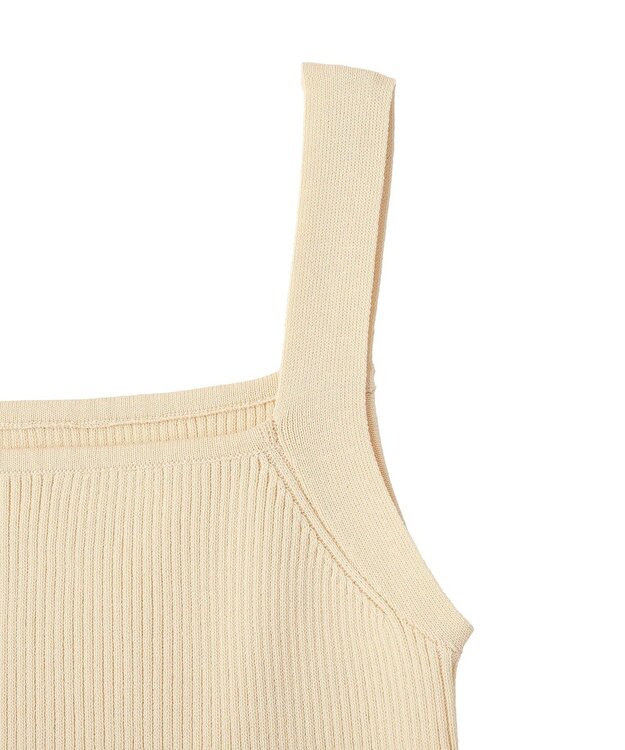 earth music&ecology リブニットタンクトップ Ivory