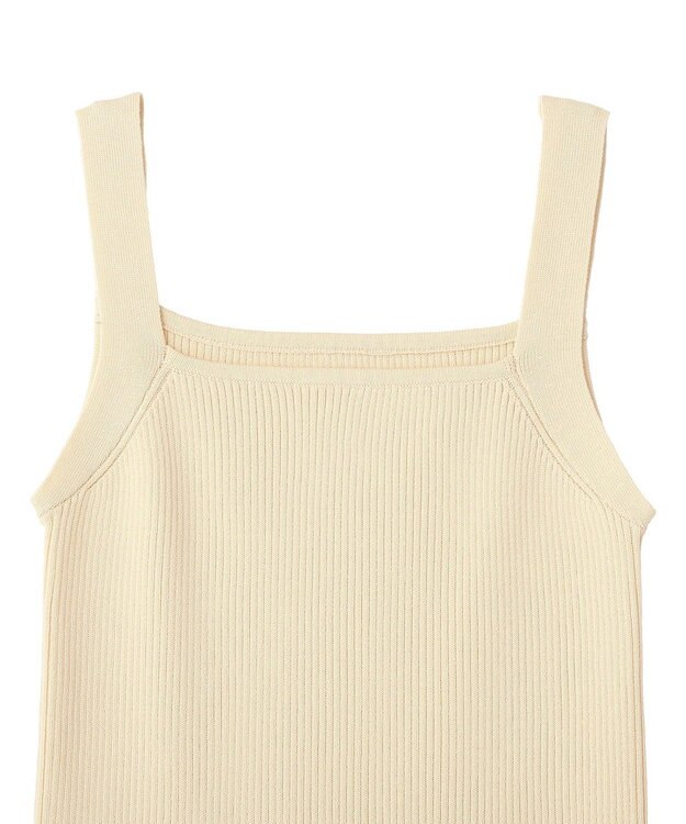 earth music&ecology リブニットタンクトップ Ivory