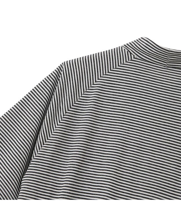 ZERO HALLIBURTON メランジ ボーダー モックネック シャツ ZHG-A4S5 82815 ゴルフウェア ネイビー杢