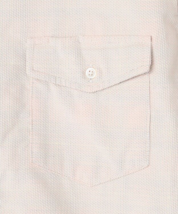 J.PRESS MEN Ｗフェイス キャラメルコールバンドカラー シャツ アイボリー系