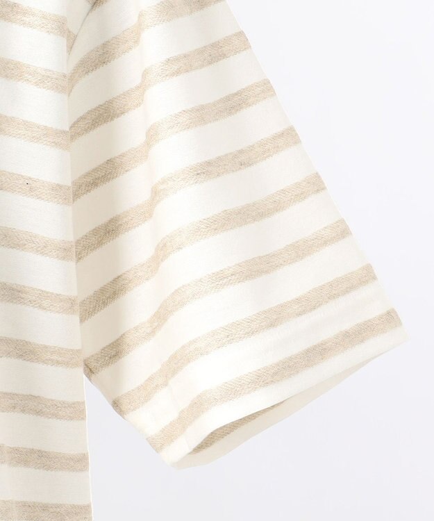 JOSEPH ABBOUD MOUNTAIN 【SPACE】OGリネンボーダー Tシャツ アイボリー系2