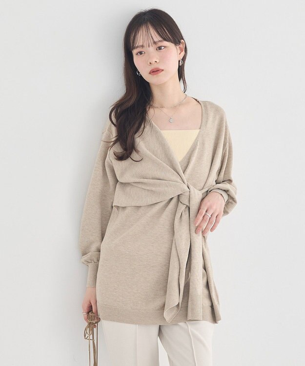 earth music&ecology リブニットタンクトップ Ivory