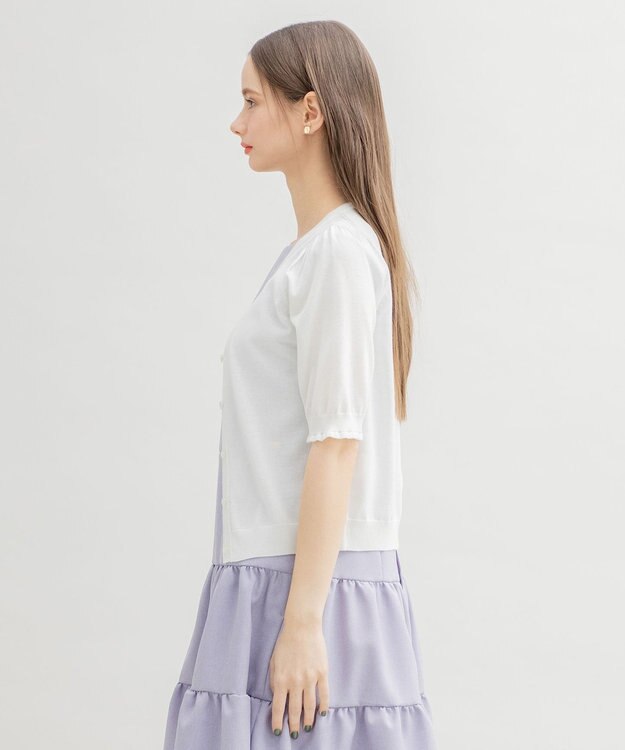 TOCCA 【洗える！】SWAN V NECK Vネック カーディガン アイボリー系