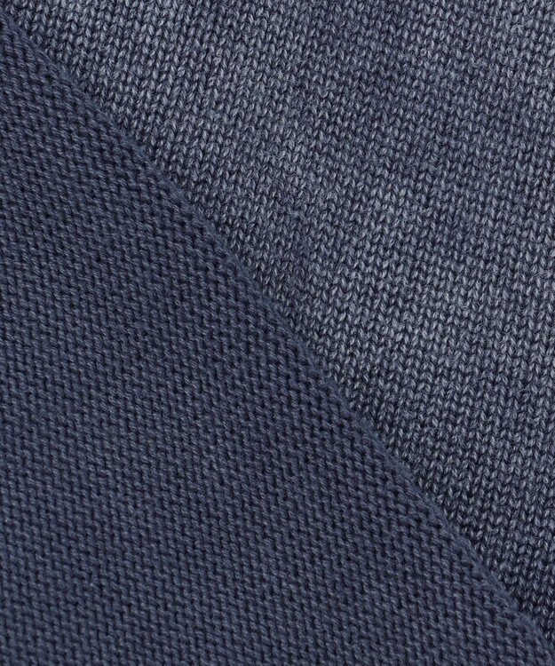 J.PRESS YORK STREET 【UNISEX】ピグメントコットン ガンジーニット ネイビー系