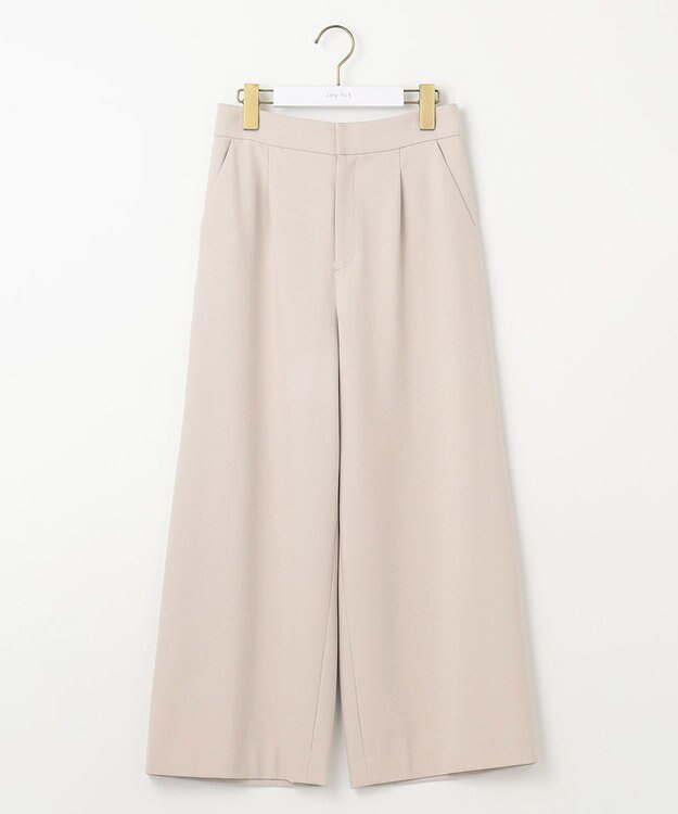 ANY SIS 【シリーズ累計7万本突破！】サーモ2WAYストレッチ ワンタック ワイドパンツ アイボリー