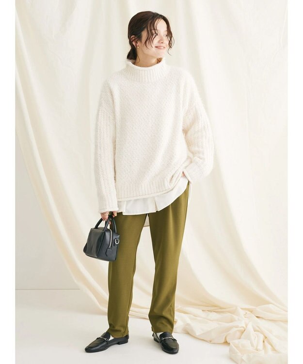 CRAFT STANDARD BOUTIQUE バスケットモールスタンドネックプルオーバー Ivory