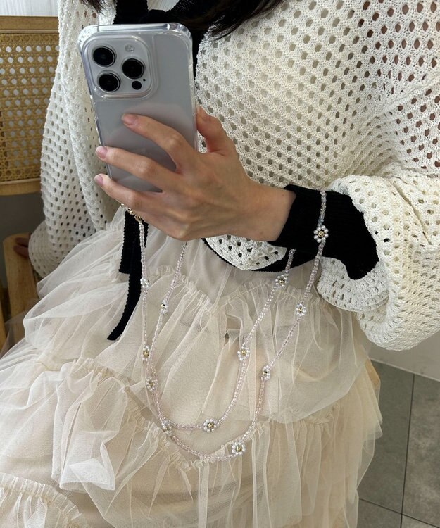 WEGO フラワービーズストラップ 柄2