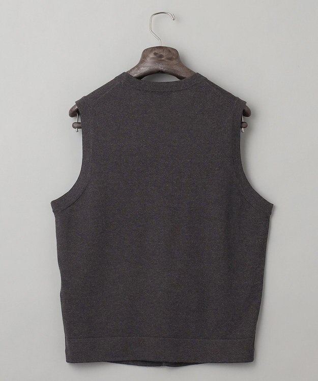 GOTAIRIKU 【家庭洗濯可能】イタリア糸 ハイゲージ ベスト グレー系