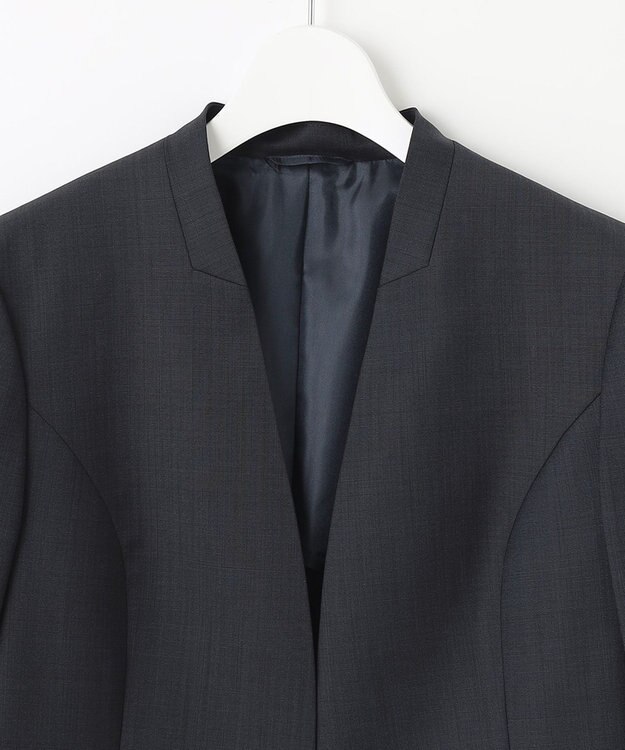 J.PRESS LADIES S BAHARIYE ノーカラー ジャケット ネイビー系