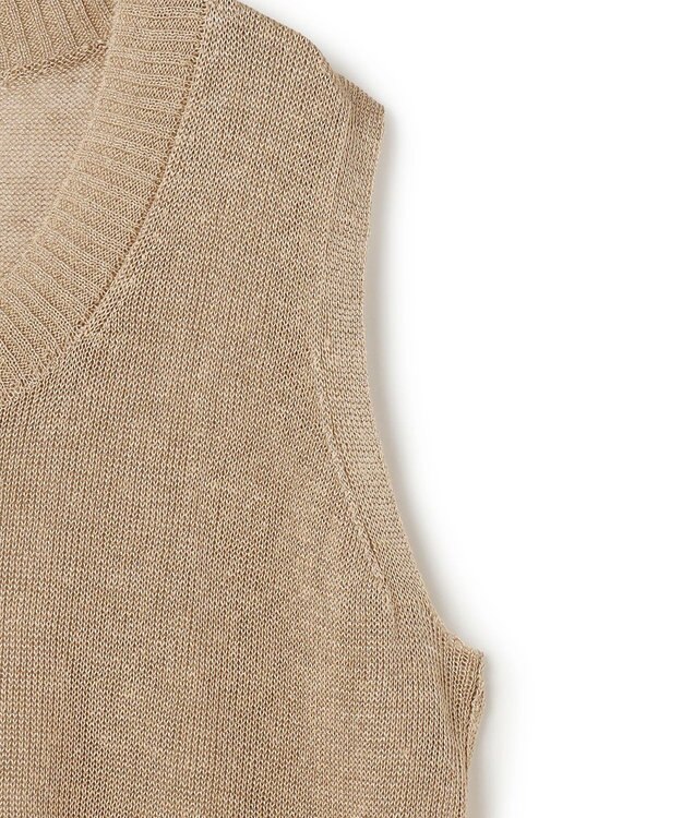 BEIGE， MORION / リネン レイヤードニット Flax×Ecru
