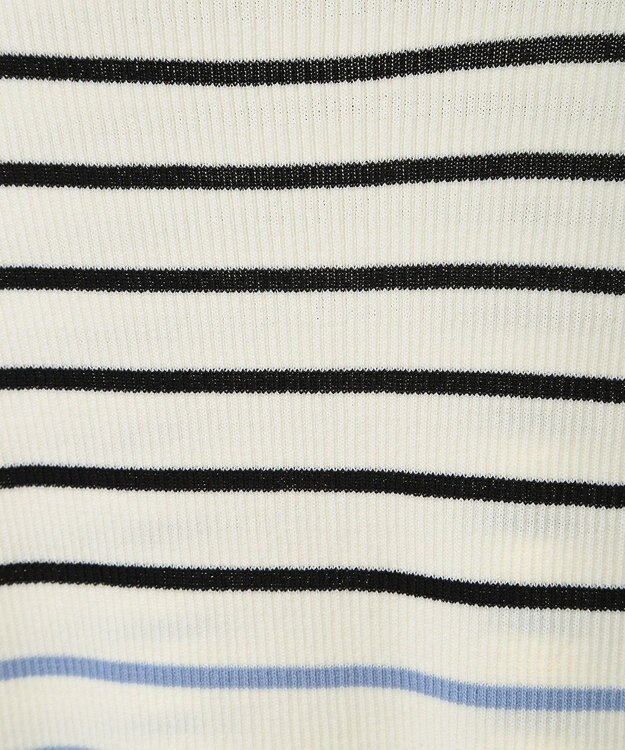 YECCA VECCA マルチボーダー柄ニット Ivory