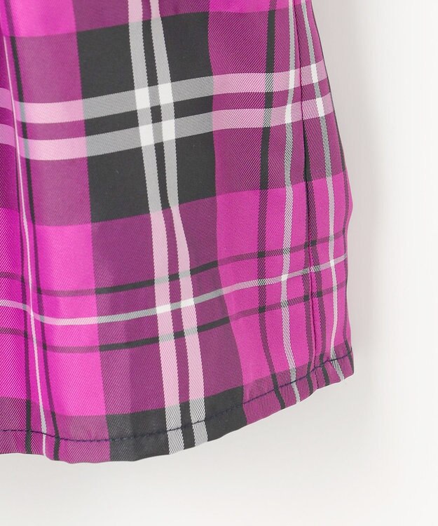 組曲 KIDS 【110-140㎝】チェックタフタドッキング ワンピース ベリーピンク系