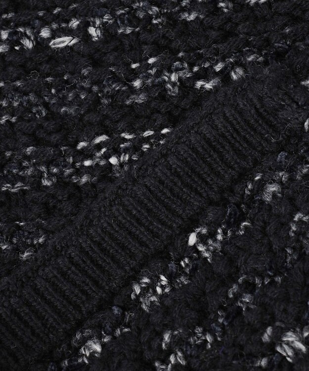 23区 ツイードニット ジャケット ブラック