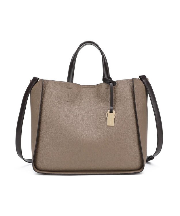 style code 【MERCURYDUO/マーキュリーデュオ】ラージポケット　2WAY ラージトートバッグ　キーリングチャーム付き ベージュ