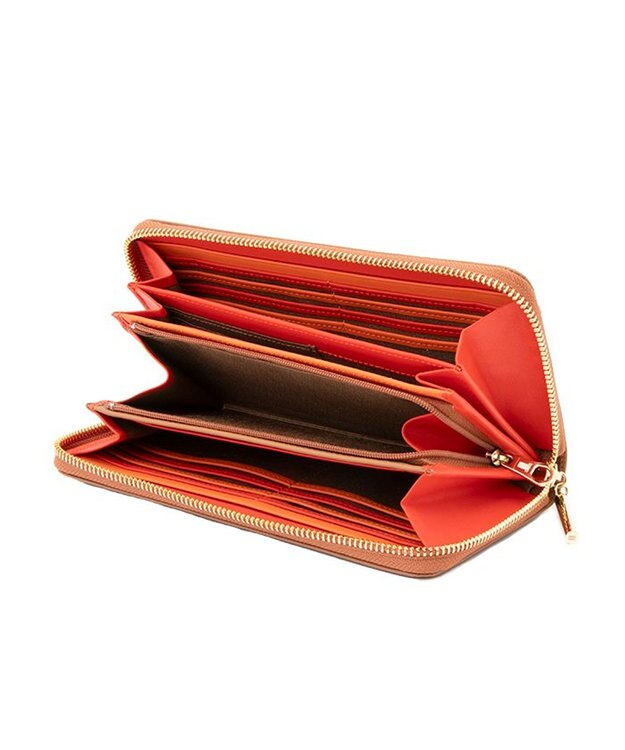 LANVIN en Bleu リュクサンブールカラー ラウンド長財布 ブラウン