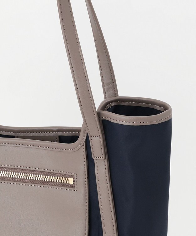 LA BAGAGERIE リサイクルレザー　フラップトート ネイビー