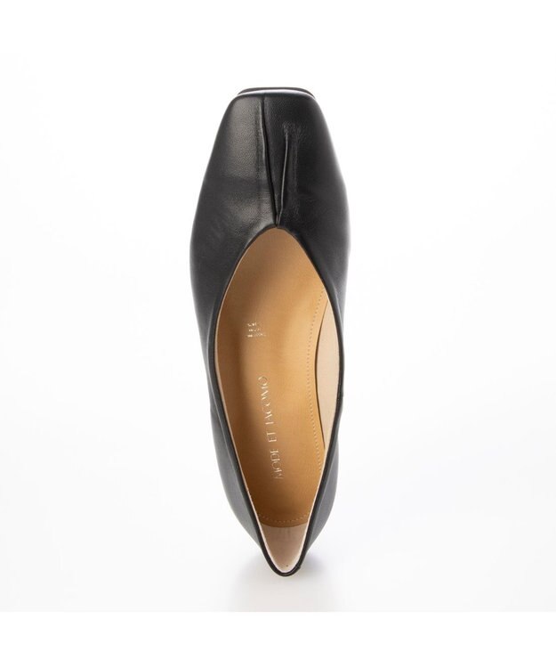 MODE ET JACOMO <MODE ET JACOMO>スクエアトゥフラットパンプス ブラック