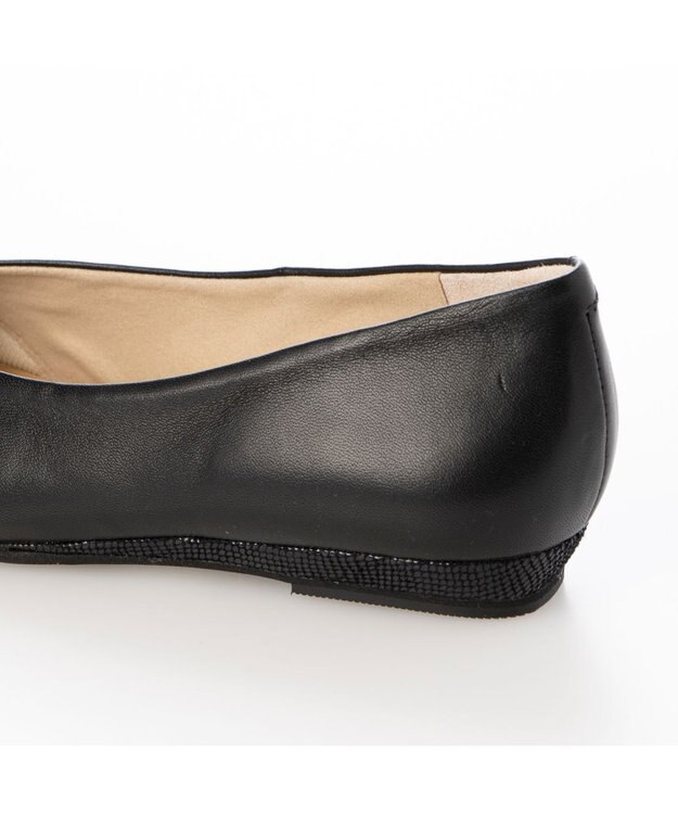 MODE ET JACOMO <MODE ET JACOMO>スクエアトゥフラットパンプス ブラック