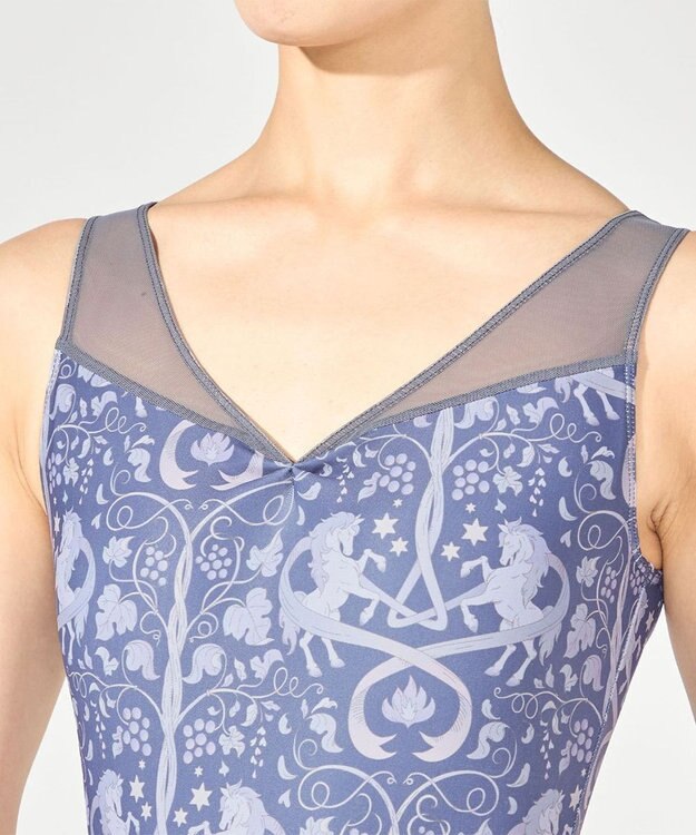 Chacott ノースリーブレオタード ブルーPT