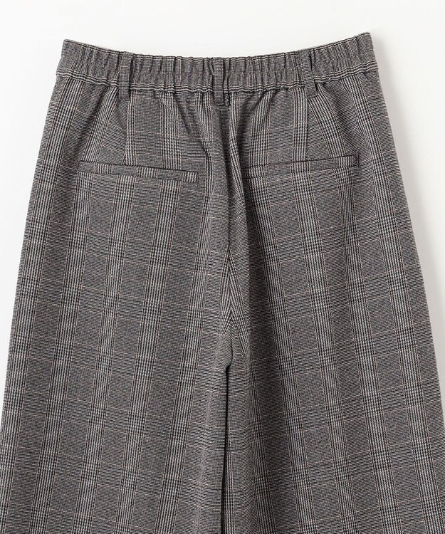 ANY 【洗濯機可/ウエストゴム】ウーリッシュ２タックワイドパンツ グレンチェック